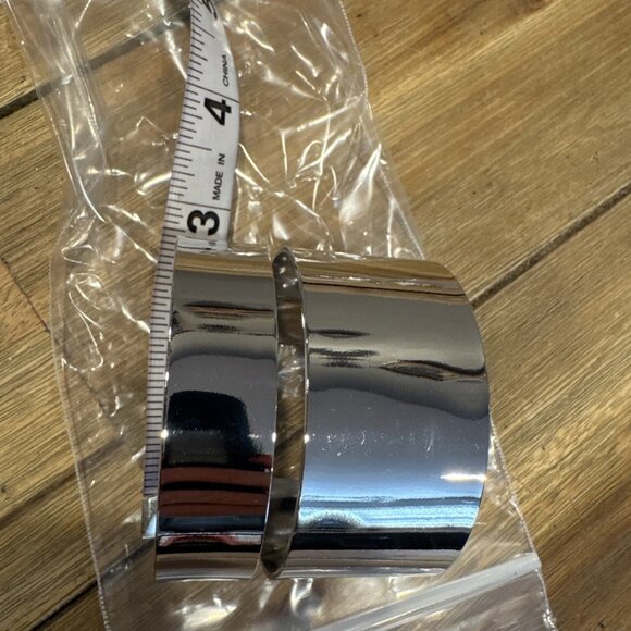 Silvertone Wide Cuff Bangle Bracelet Chic Women Party Vacation Jewelry Gift NEW - Picture 12 of 12